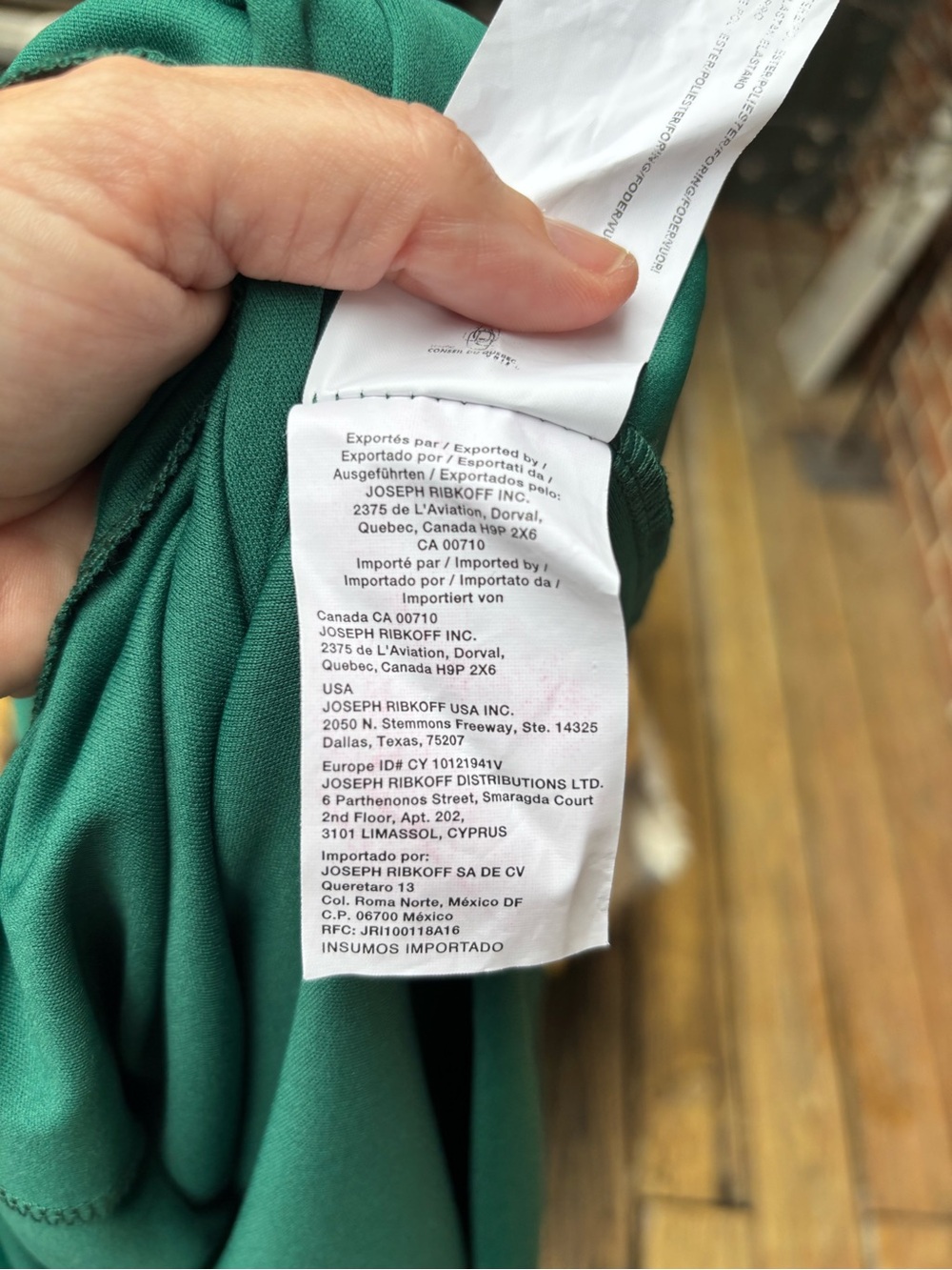 Joseph Ribkoff Emerald Green Faux Wrap Dress Size 16 Canada Elegant Cocktail - Picture 7 of 7